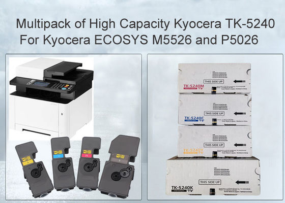 کارتریج تونر چاپگر لیزری چندگانه Kyocera TK-5240 CMYK برای Kyocera Ecosys M5526cdw