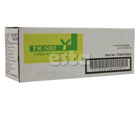 Kyocera TK - 580 Y، FS - C5150 Ecosys کارتریج تونر زرد با ظرفیت 2800 صفحه