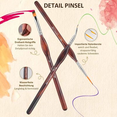 مدل برتر بافین جزئیات Malpinsel Set Acryl- und Ölfarben